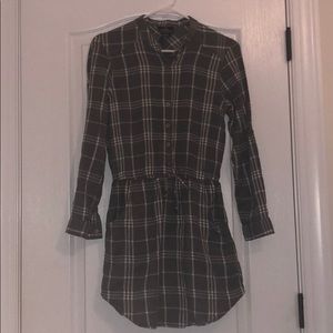 Gray Button Down Flannel Dress (or Shirt)😁